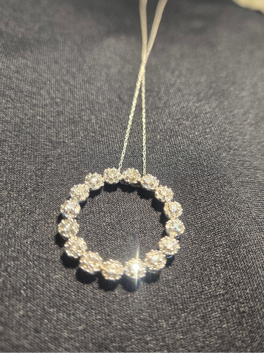 ✨ 10K JWBR Diamond Circle Necklace – 0.30 CT ✨